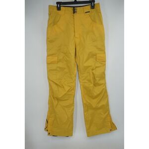 Grenade Snowboard Pants Yellow Cargo Ski Snow Winter Gear Unisex Small 32